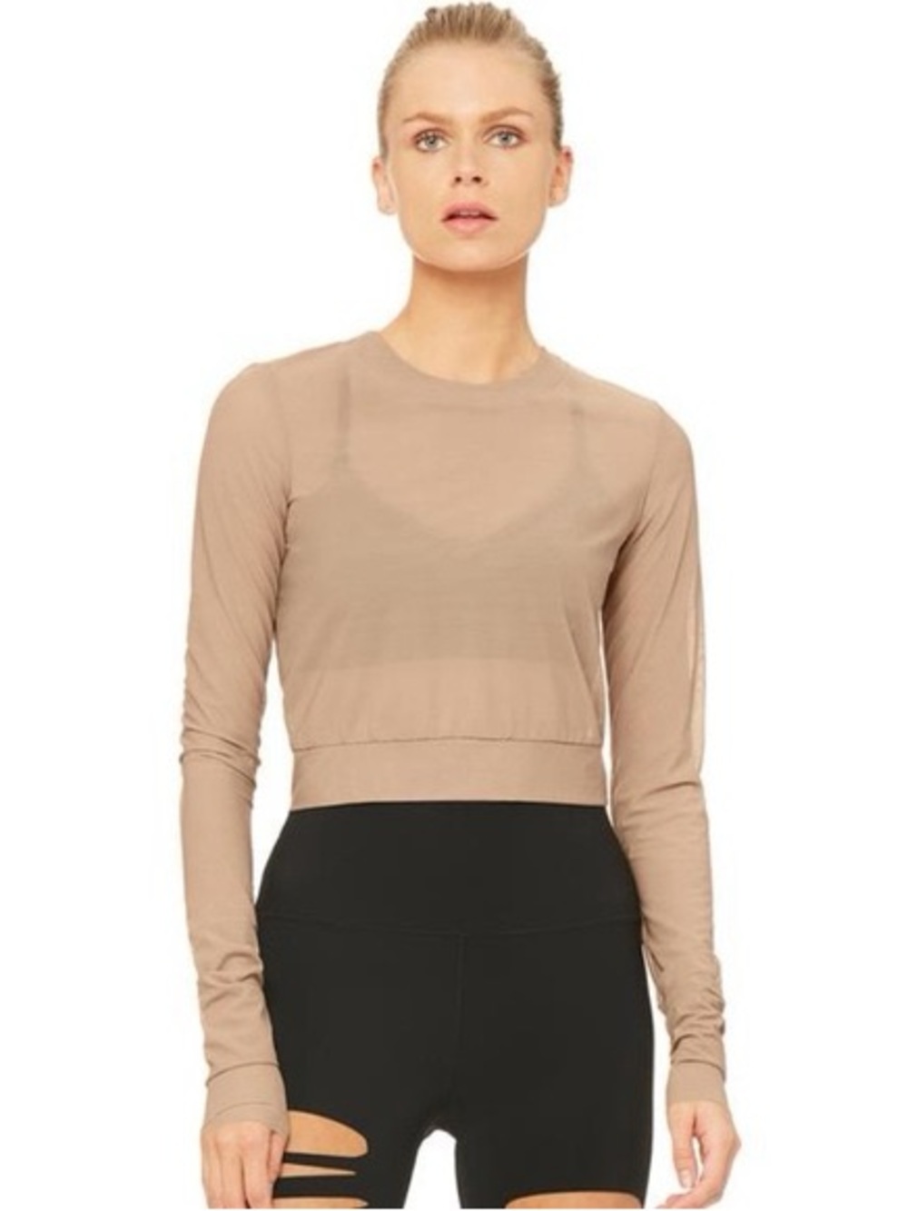 Alo Yoga Sheer Mesh Crop Top